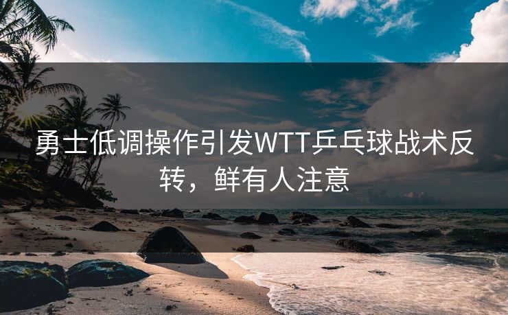 勇士低调操作引发WTT乒乓球战术反转，鲜有人注意
